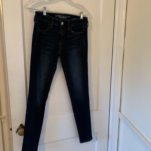 American Eagle Outfitters Dark Wash Women's Skinny Jeans - Dark Blue